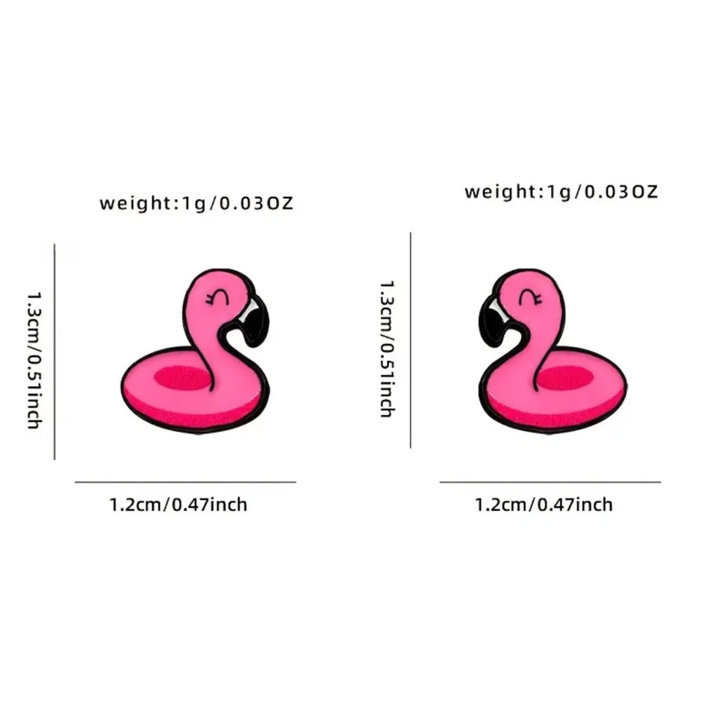 Pink Flamingo Swim Earrings - Picture 4 of 4